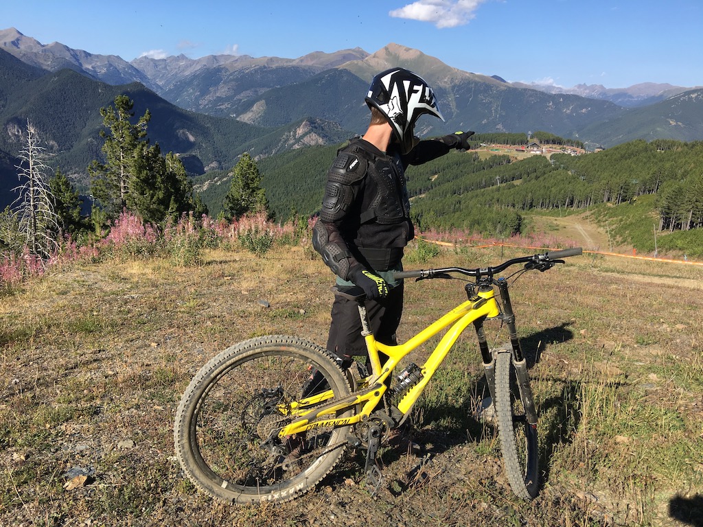 Mountain biking in La Massana, Andorra.